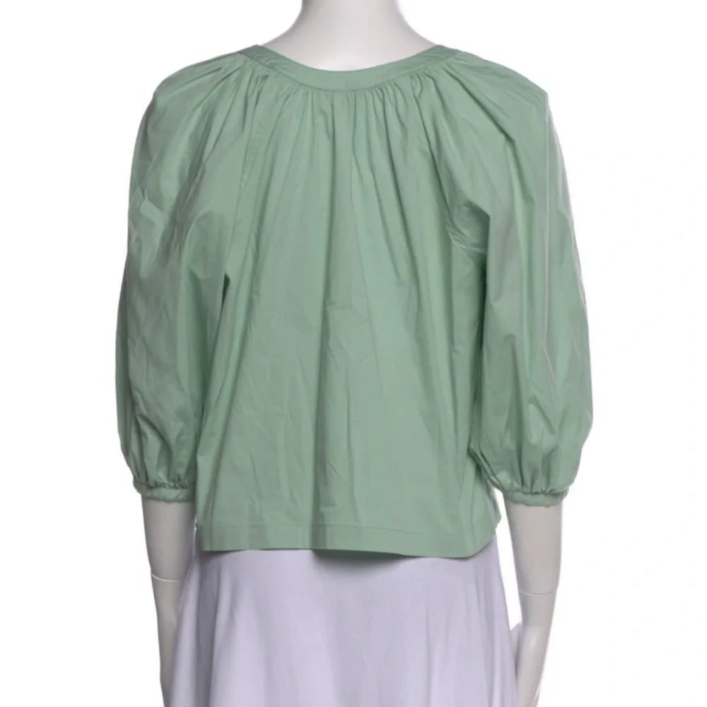 Staud Dill Poplin Women's Green Blouse